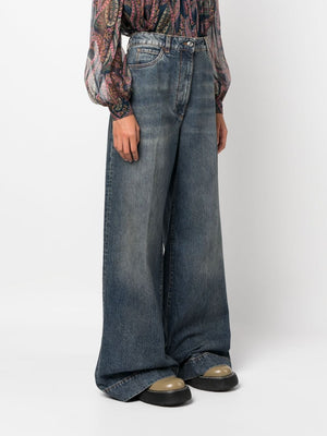 ETRO High-Waisted Wide Leg Jeans