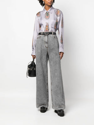 ETRO High-Waisted Wide Leg Jeans