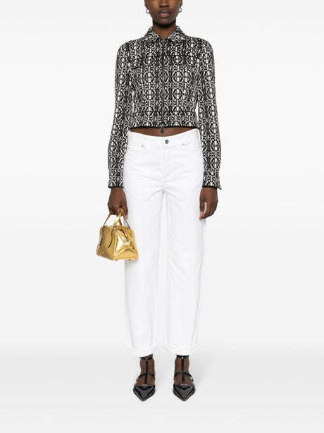 MAX MARA Monogram Pattern Cropped Jacket