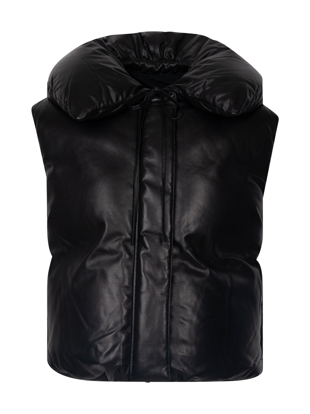 JIL SANDER Men's Luxe Leather Down Vest