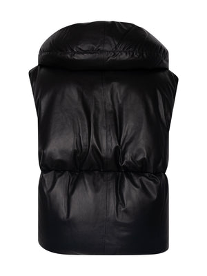 JIL SANDER Men's Luxe Leather Down Vest