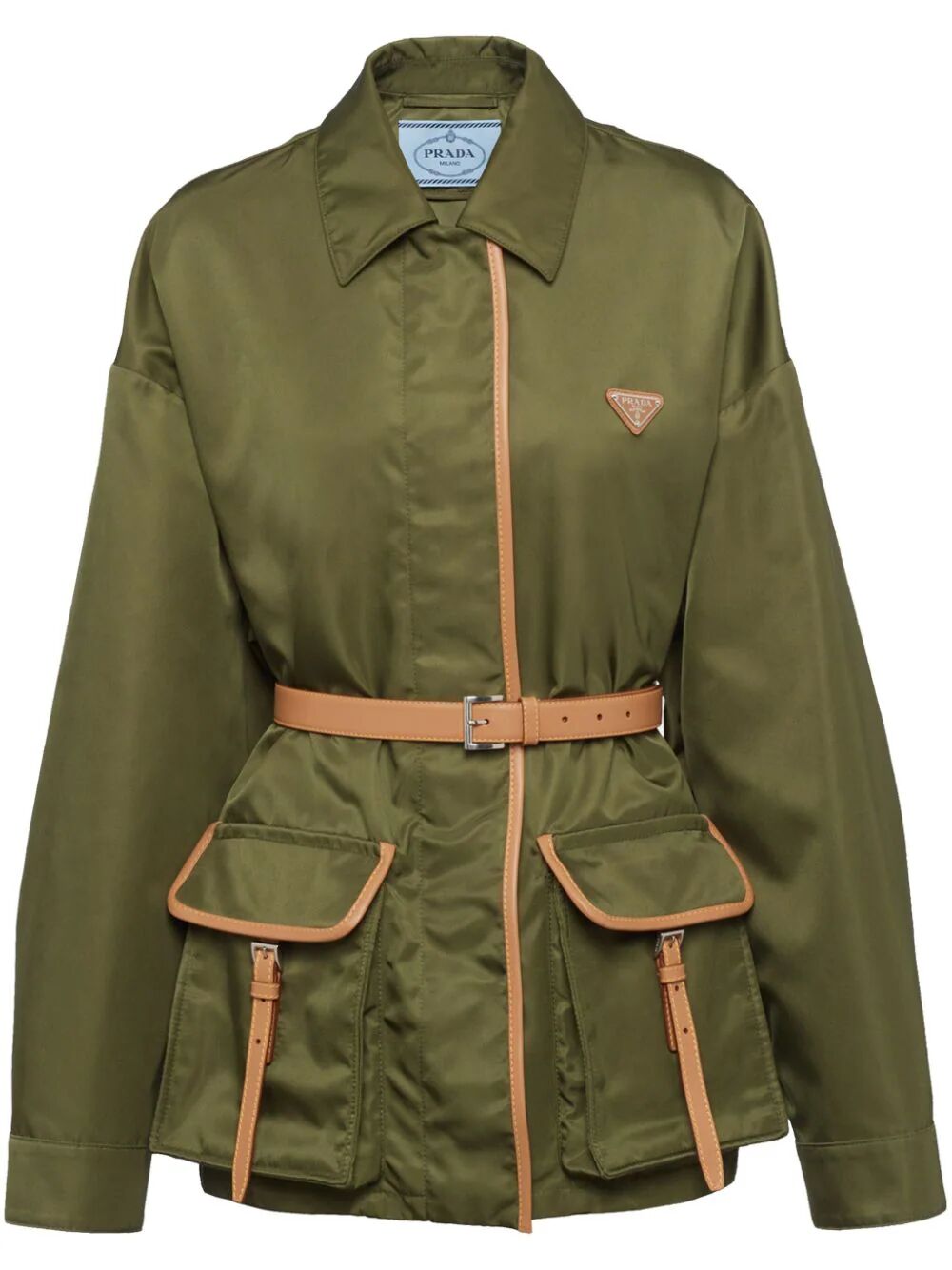 PRADA Re-Nylon Military Blazer with Belt for Men