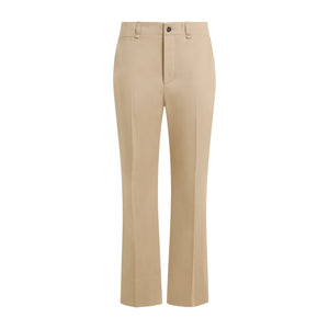 SAINT LAURENT Classic Straight Leg Cotton Pants