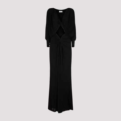 SAINT LAURENT Long Cut Out Dress for Effortless Elegance