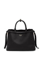 PRADA Medium Buckle Leather Tote Bag - 35x25x14 cm