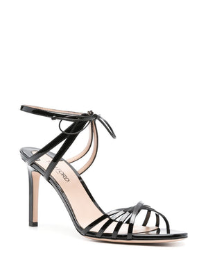 TOM FORD Stylish Patent Leather Sandals with 8.5 cm Heel