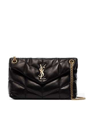 SAINT LAURENT PARIS Mini Puffer Handbag in Luxurious Lambskin