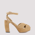 MIU MIU Elegant Mini Heeled Sandals with Goat Suede Leather - 9.5cm