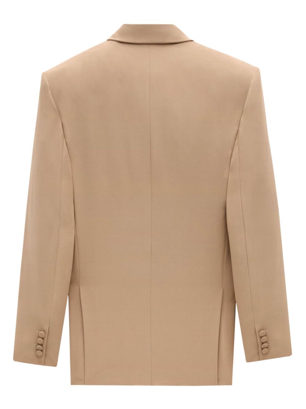 SAINT LAURENT PARIS Oversized Double-Breasted Silk Crepe Blazer