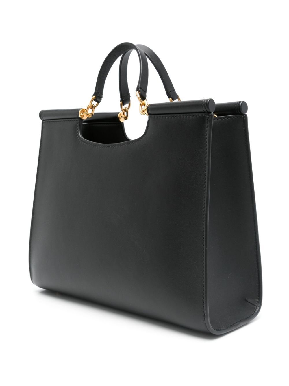 DOLCE & GABBANA Mini Leather Shopping Tote - 26 cm x 22 cm