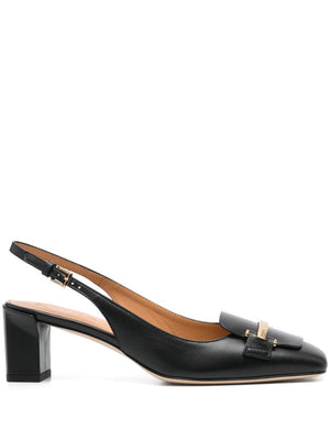 TOD`S Leather Slingback with Metal Bar - 5 cm Heel