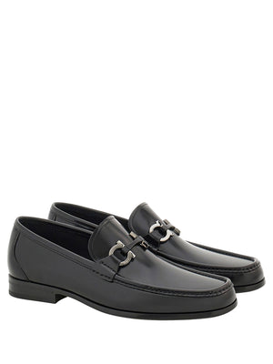 Ferragamo Elegant Loafers with Gancini Hook Detail for Women