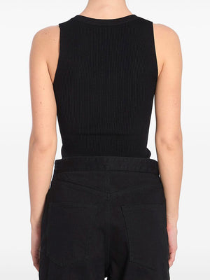 ALAÏA Sleeveless Mini Ribbed Knit Bodysuit