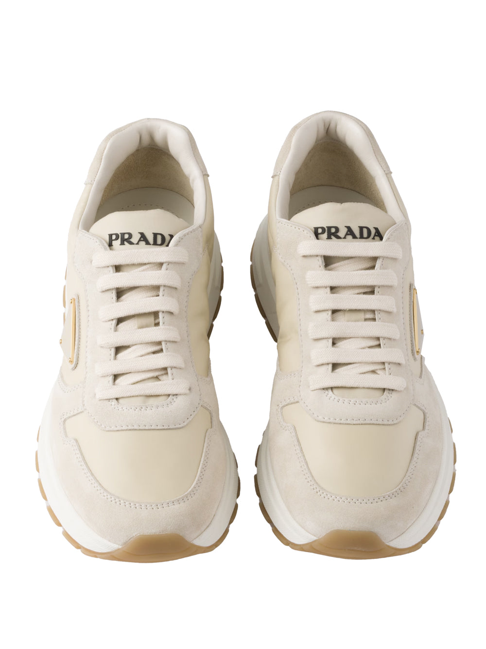 PRADA Sleek Suede and Re-Nylon Sneakers for Women