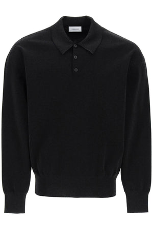 Ferragamo Stretch Lurex Long Sleeve Polo Shirt - Relaxed Fit