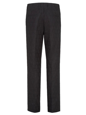 FENDI FF Jacquard Linen Trousers for Women