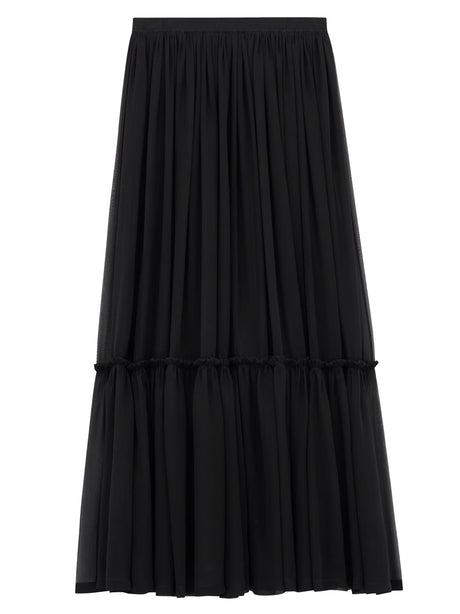 SAINT LAURENT PARIS Men's Pleated Silk Skirt