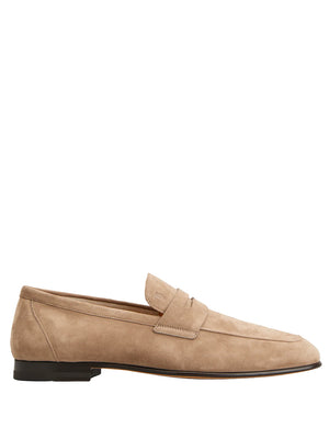 TOD`S Women's Suede Loafers with Leather Sole