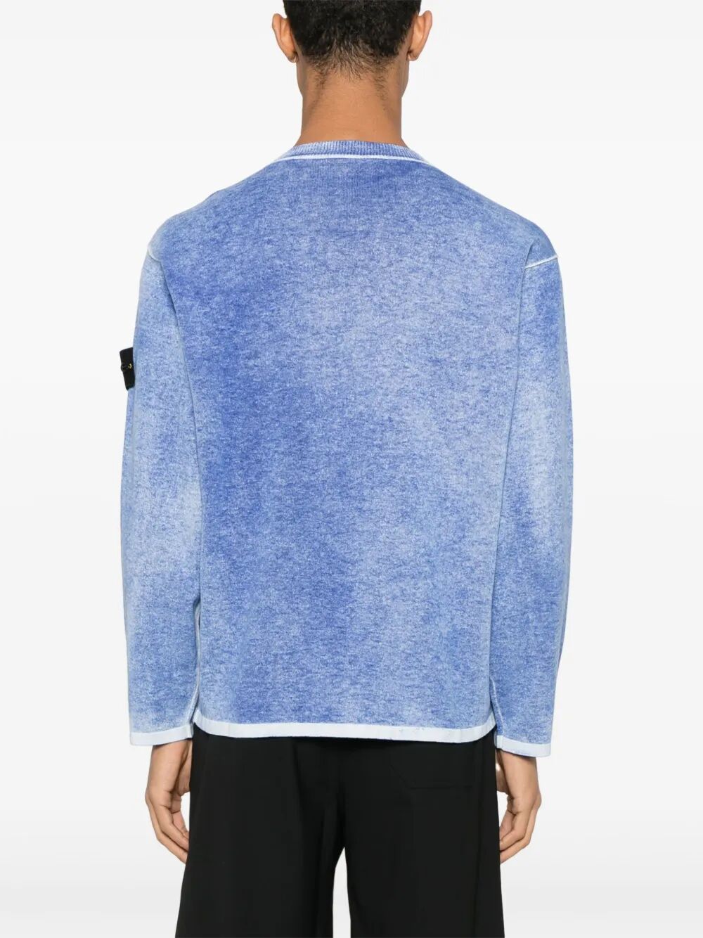 STONE ISLAND Oversized Cotton Crewneck Jumper with Airbrushed Interior for Women