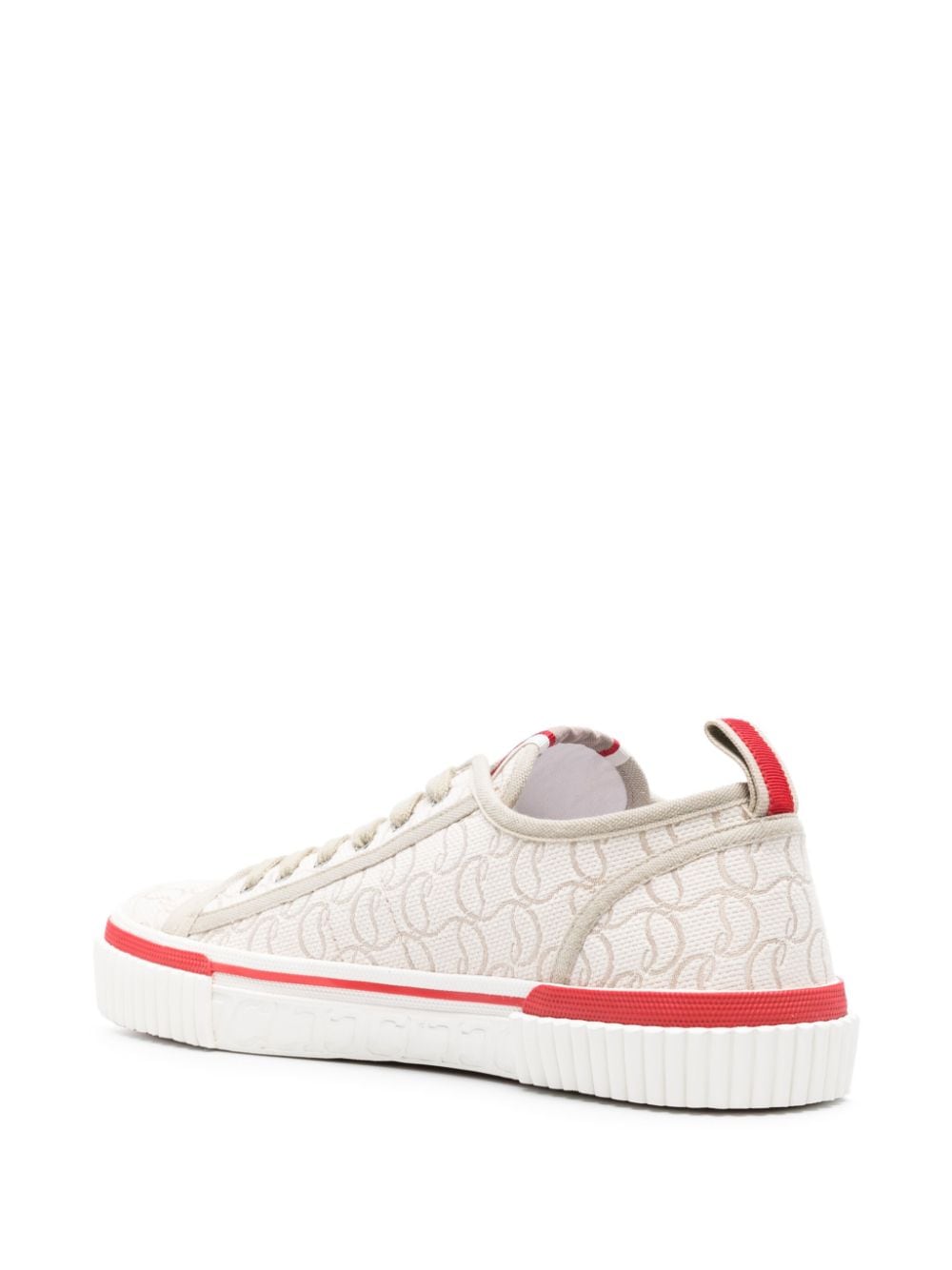 CHRISTIAN LOUBOUTIN Monogram Jacquard Contrast Trim Logo Sneaker