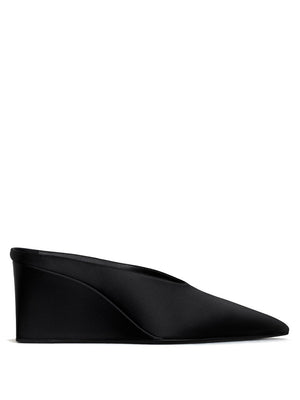 ALAÏA Cube Wedge Satin Flat Shoes - 7.5 cm Heel