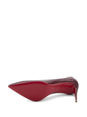 CHRISTIAN LOUBOUTIN Elegant Patent Leather Heels - Women’s Slip-On Pointed Toe Stiletto