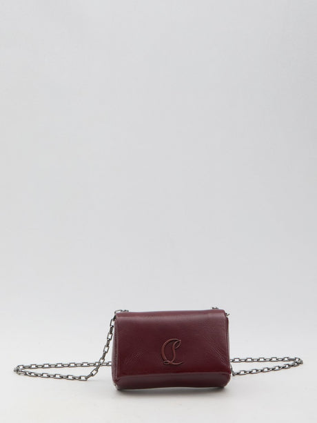 CHRISTIAN LOUBOUTIN Mini Flap Shoulder Handbag with Chain Strap - Dimensions: 12X18.5X5.5CM