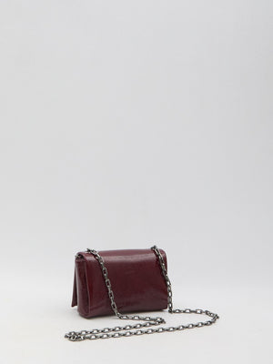 CHRISTIAN LOUBOUTIN Mini Flap Shoulder Handbag with Chain Strap - Dimensions: 12X18.5X5.5CM