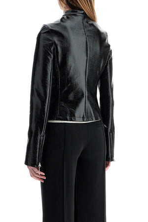 COURREGÈS Premium Glossy Zip Jacket for Women