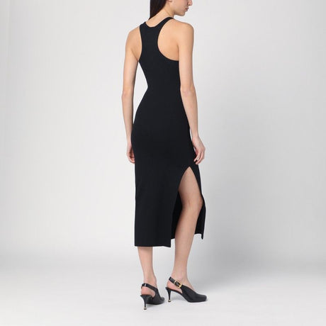 COURREGÈS Ribbed Midi Dress with Side Slit