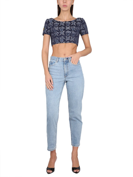 ETRO Chic Crop Top with Round Shoulders