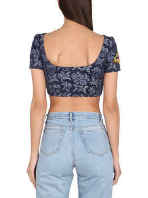 ETRO Chic Crop Top with Round Shoulders