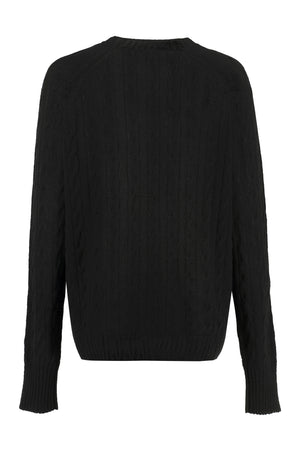 ETRO Cashmere Crew-Neck Sweater with Cable-Knit Design