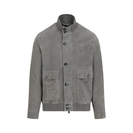 BRIONI Suede Leather Blouson Jacket