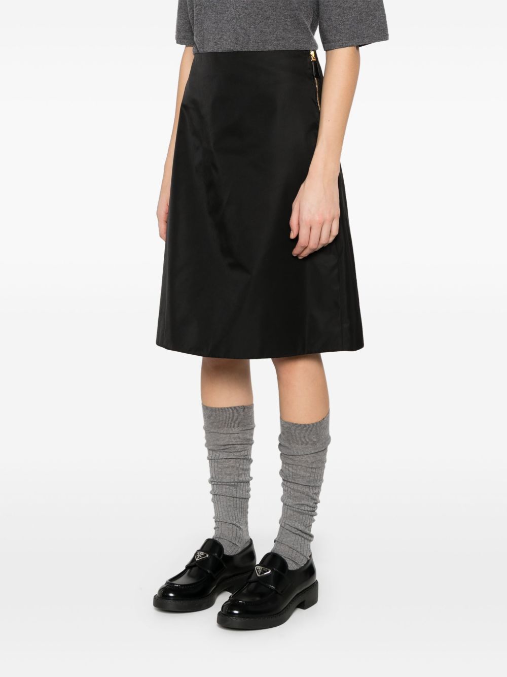 PRADA A-Line Nylon Midi Skirt for Men