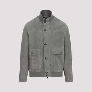 BRIONI Suede Leather Blouson Jacket