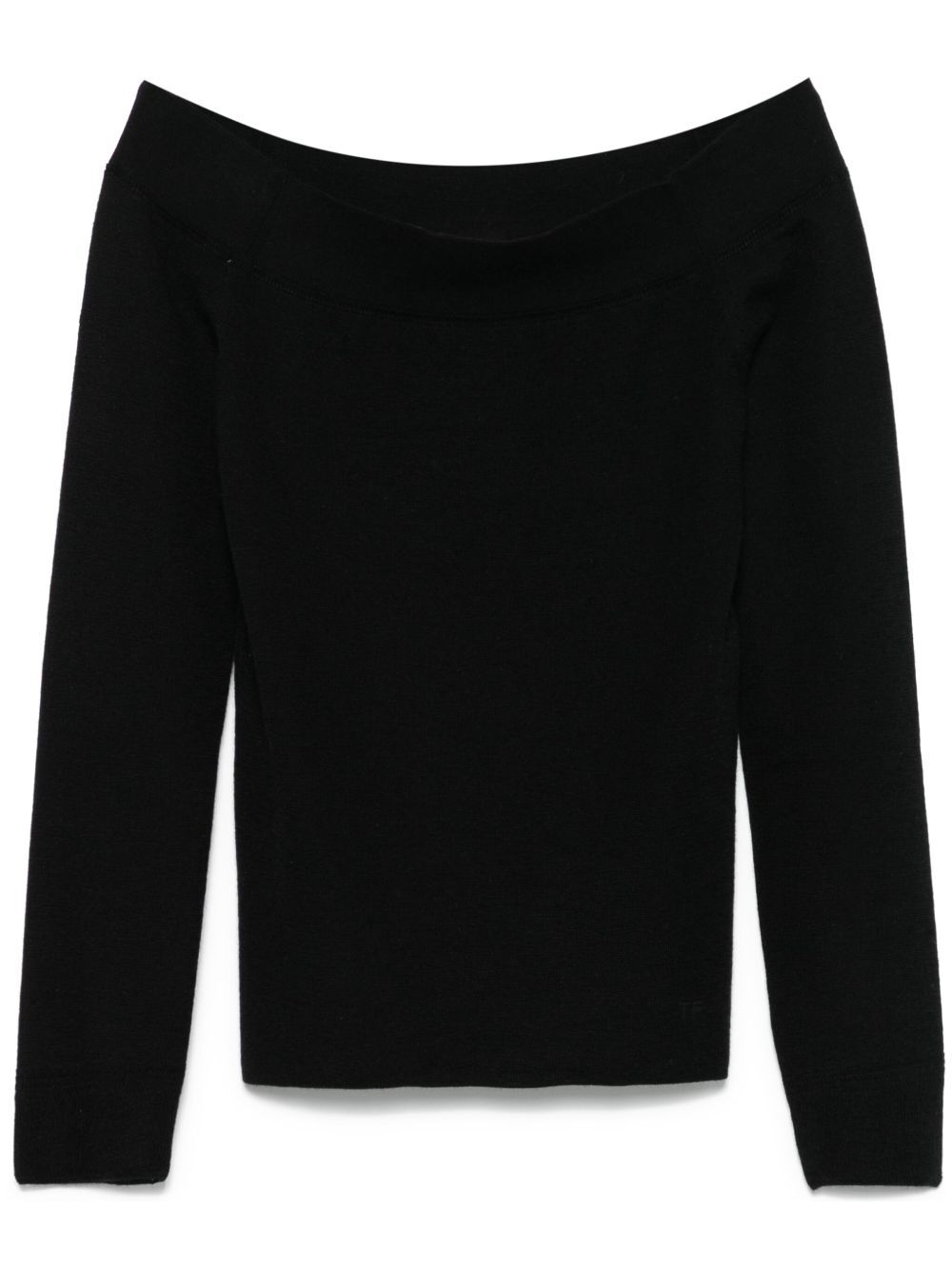 TOM FORD Long Sleeved Off The Shoulder Cashmere Knit Top