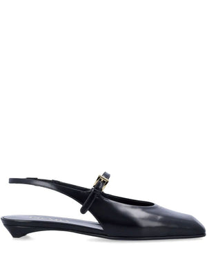 PRADA Leather Slingback Ballerinas with 1.5 cm Heel