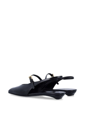 PRADA Leather Slingback Ballerinas with 1.5 cm Heel