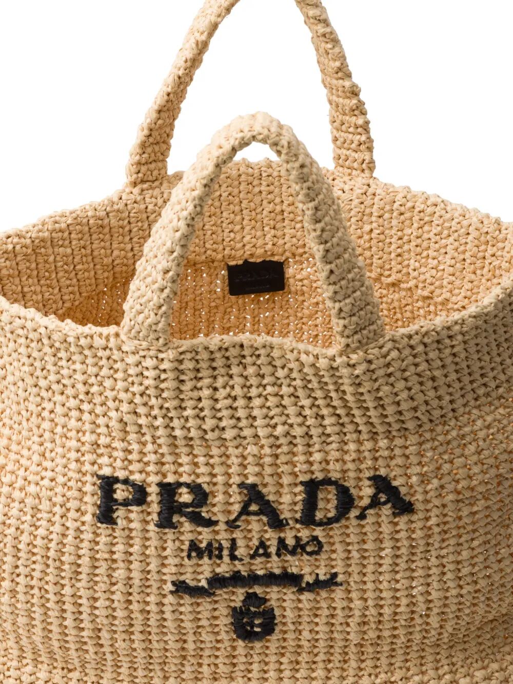 PRADA Crochet Tote Handbag - W 40 x H 34 x D 16 cm