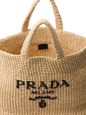 PRADA Crochet Tote Handbag - W 40 x H 34 x D 16 cm