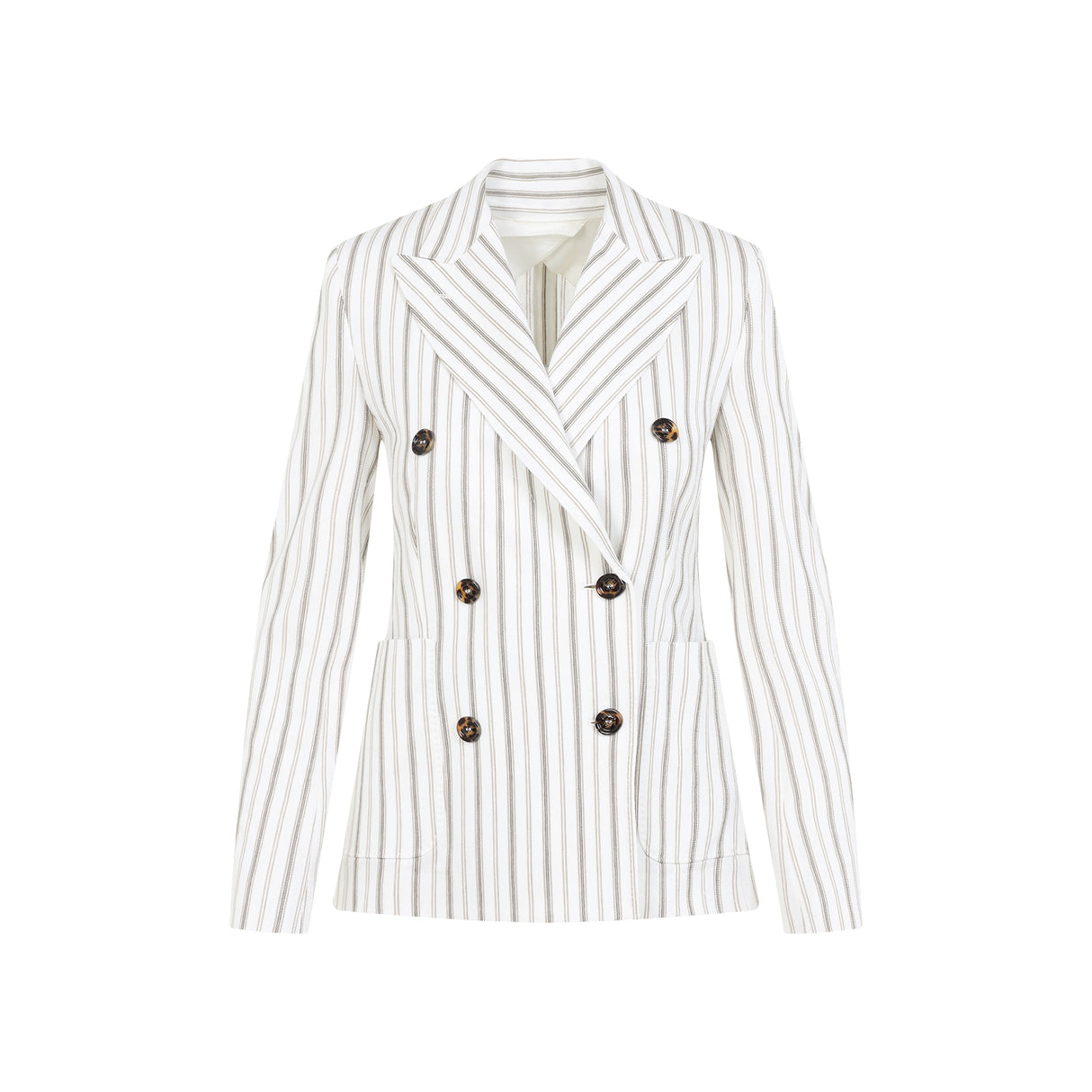 MAX MARA Striped Cotton-Linen Jacket