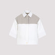 MAX MARA Bicolor Cropped Mini Shirt