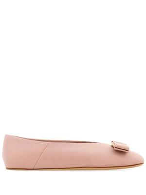 Ferragamo Mini Ballerina Flats with Bow Detail