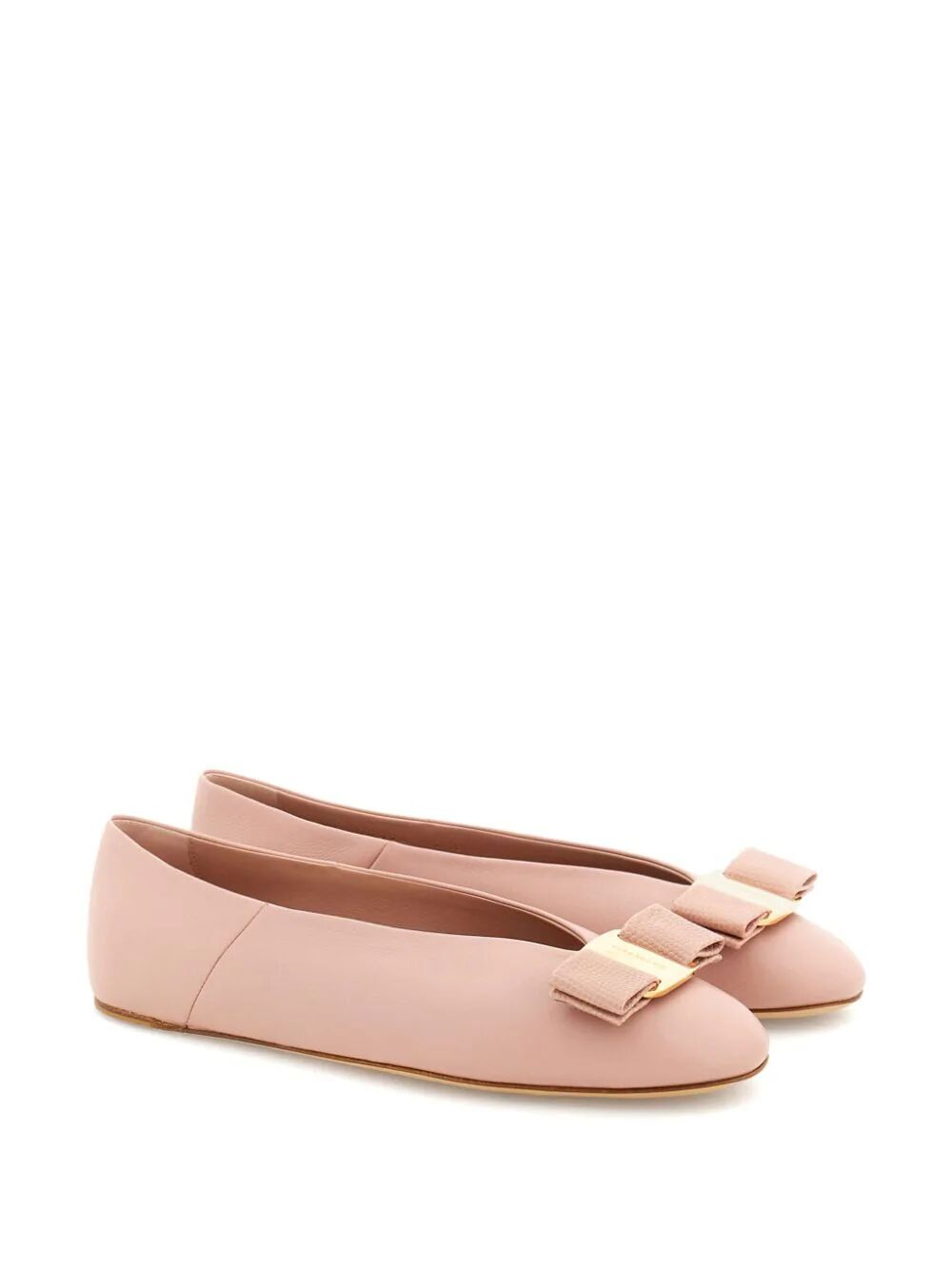 Ferragamo Mini Ballerina Flats with Bow Detail