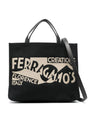 Ferragamo Mini Canvas Tote Handbag - Venna Small