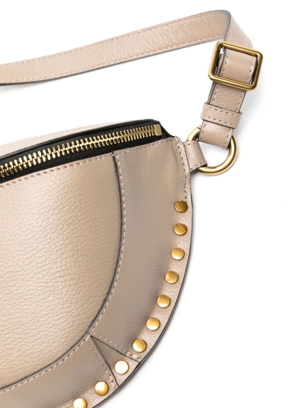 ISABEL MARANT Stud-Embellished Mini Leather Belt Handbag with Shoulder Strap - 25x16x9 cm