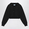 PRADA Cropped Triangular Logo Hoodie