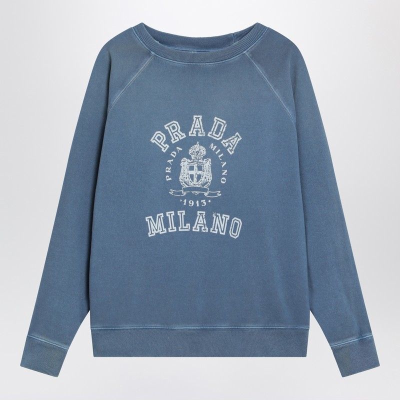 PRADA Vintage Effect Crew Neck Sweatshirt