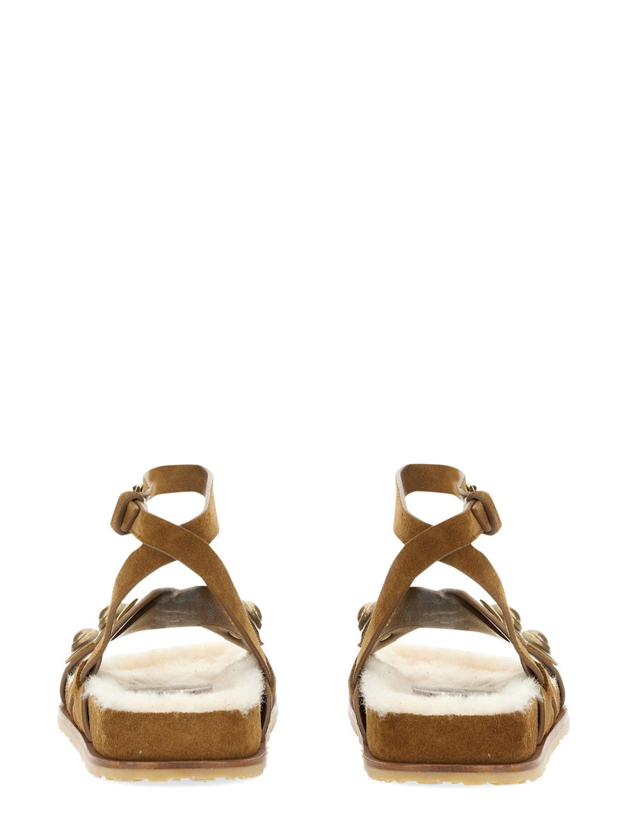 ETRO Elegant Leather Crown Sandal